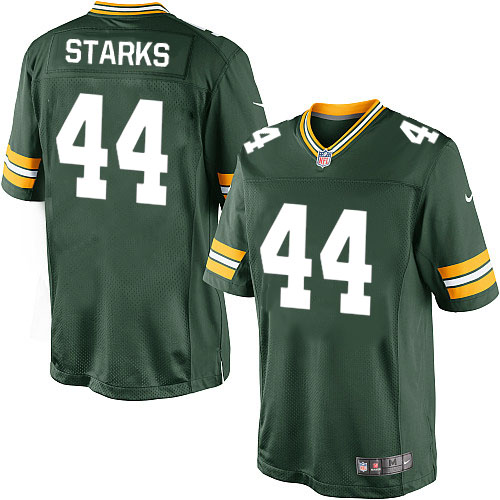 Men's Limited James Starks Nike Jersey Green Home - #44 NFL Green Bay Packers